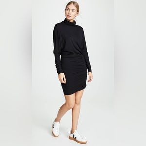 NWT Dynamite Black Ruched Dress - Mock Neck - Chic & Comfy!